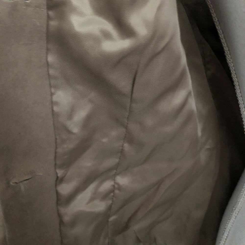 Love Token Natural Rabbit Fur Vest Taupe Sz XS Chain Belt Faux Suede Buttoned - Picture 6 of 8